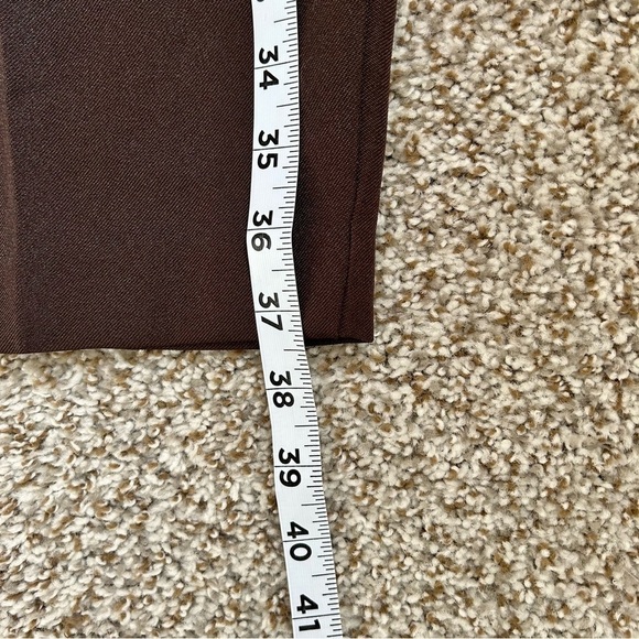🦋 NWT Briggs New York Brown High Waisted Trousers 14 Petite 14P - Picture 9 of 9